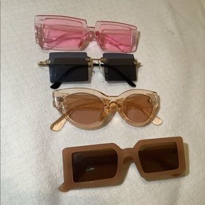 Trendy Sunglasses 4 pack/individual sale.